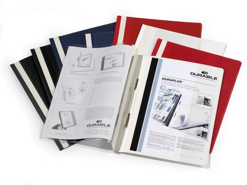 Durable DURAPLUS Presentation Folder Pack of 25 A4 Folders Black Perfect F