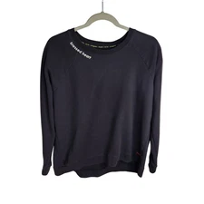 Peace Love World Blessed Heart French Terry Pullover Sweatshirt Size Small Black