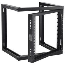 9U Wall Mount Rack 150 lbs/68.04 kg Open Frame Server Network Rack Black