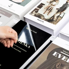 Clear Peel and Stick for Book Cover Protector 17.7in x 20ft/Roll, Clear Adhes...