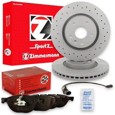 Zimmermann Bremsscheiben Ø350mm + Beläge hinten passend für Audi Q7 4MB, 4MG