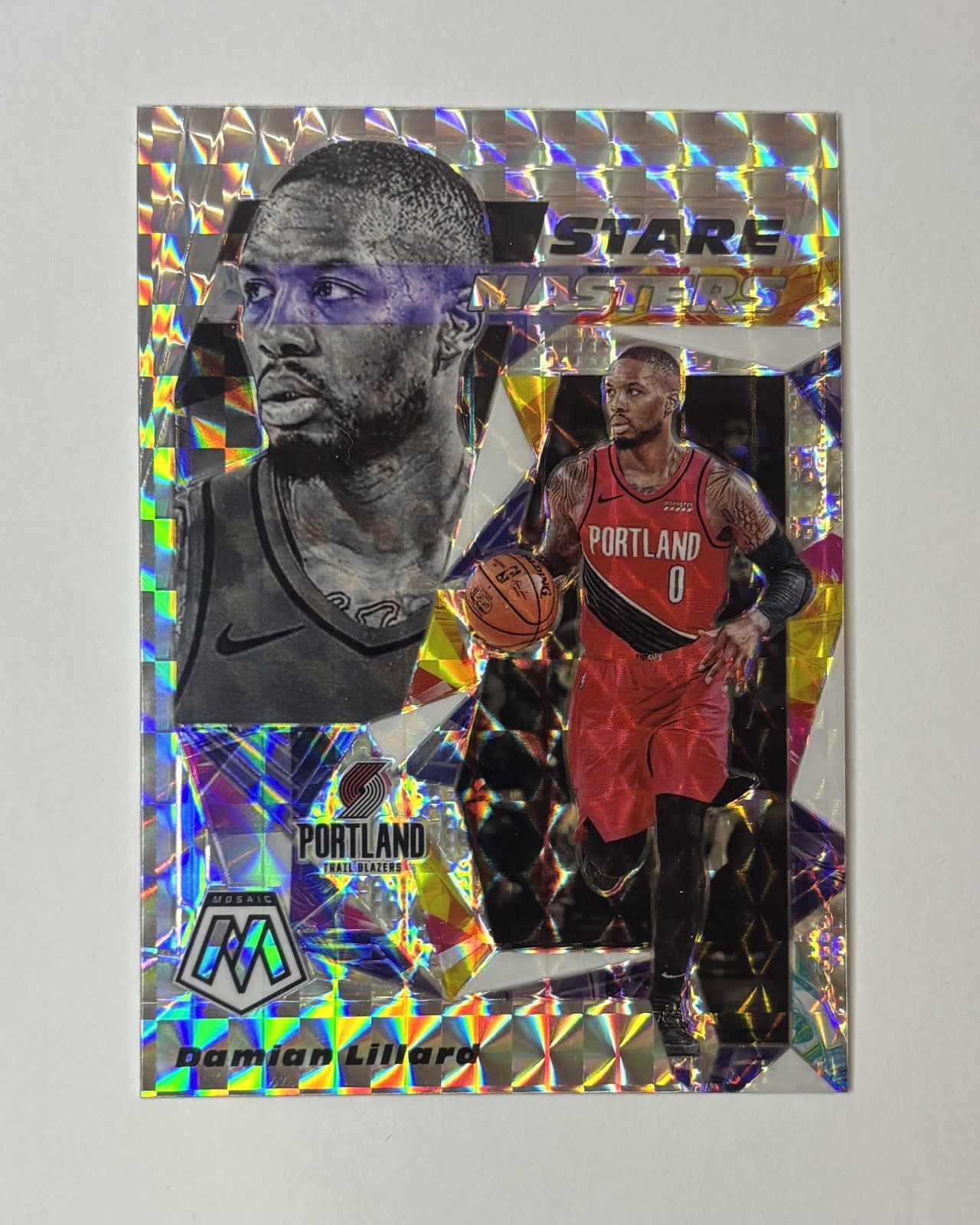 Damian Lillard 2019-20 Panini Mosaic Stare Masters Silver Prizm #9