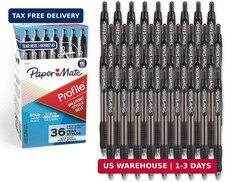 Paper Mate Profile Retractable Ballpoint Pens, Bold Point 1.4mm , Black, 36 Cou