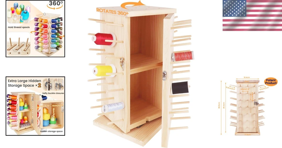 DIY Rotating Thread Holder Organizer for Sewing and Quilting - Image 2 of 4