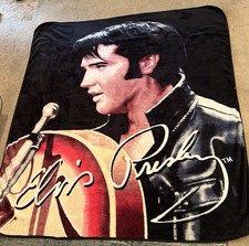 Elvis Presley 68 SPECIAL Faux Fur Regal Comfort Blanket Soft Fleece 86X72 READ