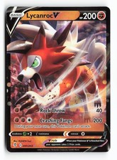 Lycanroc V 091/203 SWSH07: Evolving Skies Holo carta Pokemon TCG ultra rara quasi nuova