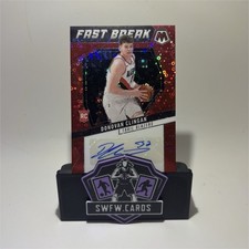 Panini 2024-25 Mosaic Donovan Clingan Trail Blazers Fast Break Auto Red /49