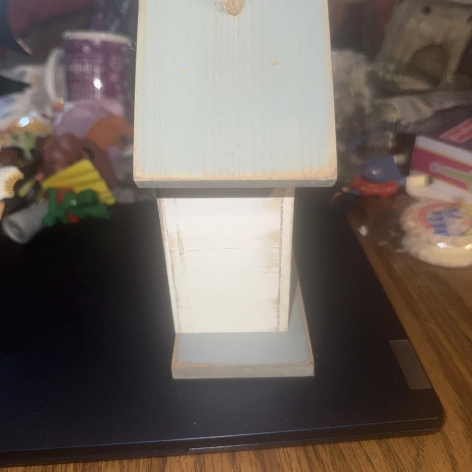 Hanging White And Blue Bird House With Blessed On Front12” By 16” By 4” - Image 2 of 3