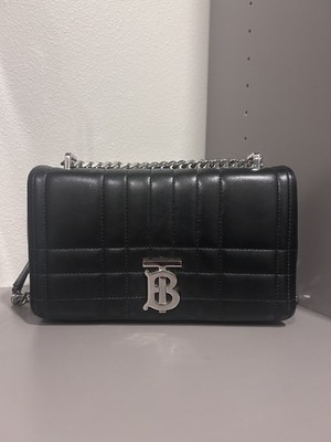 Burberry Quilted Lambskin TB Lola Chain Small Crossbody