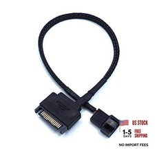 SATA to 3 Pin / 4 Pin Fan Adapter, 15 Pin SATA to 12V PC Case Fan 1 to 1