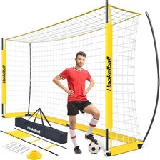 Portable Soccer Goal Net for Teens Adults 12x6FT Soccer Net with Ladder 12 Cones