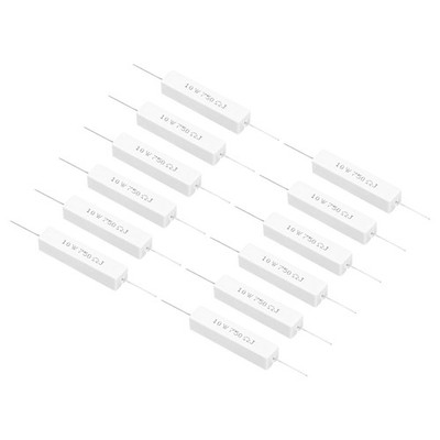 12 Pcs 750 Ohm Resistors, 10W Power Ceramic Cement Resistor Kit Tolerance 5%