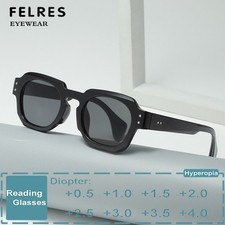 Men Women Polygon Retro Reading Glasses Personality Retro Presbyopic Sunglasses