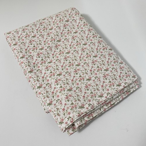 Laura Ashley Queen Flat Sheet Pink Floral Shabby Chic 100% Cotton Oeko Tex EUC 