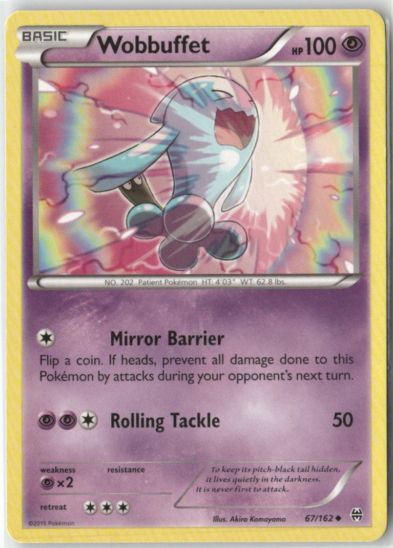 Wobbuffet 67/162 Uncommon BREAKthrough Pokemon Near Mint