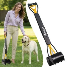 Long Handle Dog Pooper Scooper for Yard 32-Inch   Heavy Duty for Large Dog