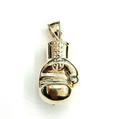 New 10k yellow Gold 3D boxing glove Pendant charm gift sport fine jewelry 11g