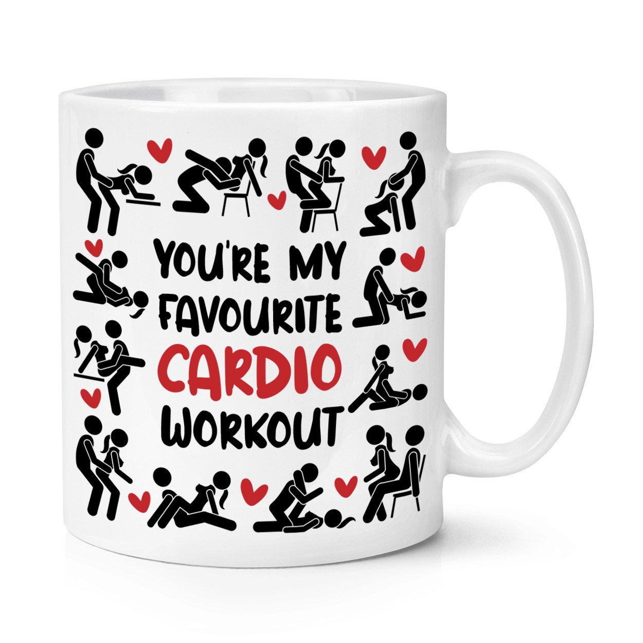 You're My Favourite Cardio Workout 10oz Mug Cup Funny Sex Rude Valentines Day