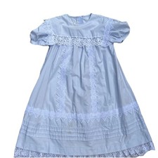 GUNNE SAX JESSICA MCCLINTOCK GIRLS BABY BLUE PRAIRIE DRESS Lace Trimmed Sz 6x