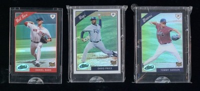 2009 eTopps 3 Card Lot - David Price Daniel Bard Tom Hanson /749 Refractor - RC
