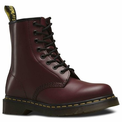 Dr. Martens 1460 Original 8-Eye Leather Boot CHERRY RED SMOOTH Wmn 8.5 Men 7.5