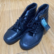 VANS SK8-Hi All Black Leather High Top Sneakers