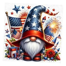 Gnome Diamond Painting Kits for Adults,Gnome American Flag Diamond Art Kits