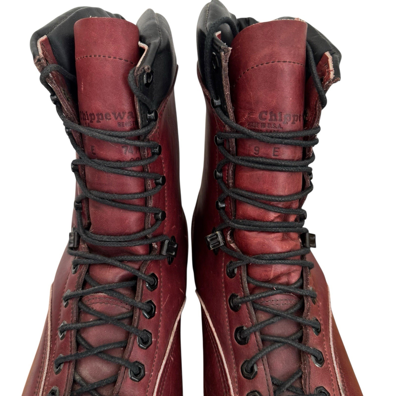 Vintage Chippewa Kush N’ Kollar Mountaineering Boots 9 E USA Vibram Shearling
