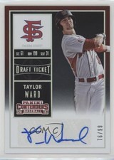 2015 Panini Contenders College Draft Ticket 76/99 Taylor Ward (Batting) Auto 3cm
