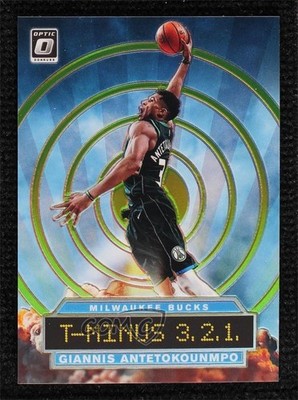 2019 Donruss Optic T-Minus 3 2 1 Lime Green Prizm Giannis Antetokounmpo #8 0m4q