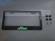 Glowing Illest Carbon Fiber Printed Stainless Steel License Plate Frame