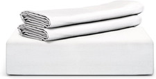 Bamboo Duvet Cover Set, Full Size, 3 Pieces, Soft Cooling, White
