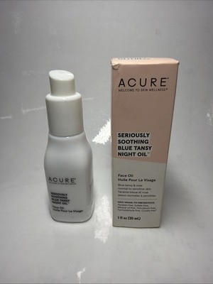 Acure Seriously Soothing Blue Tansy Night Oil Face Oil 100% Vegan 1 fl oz 30 mL