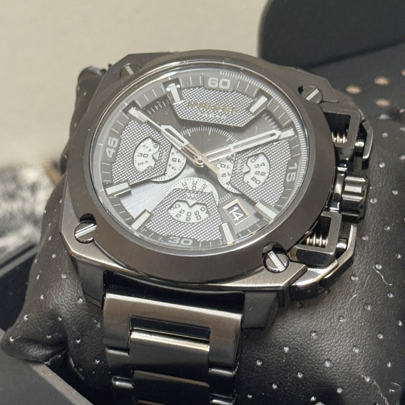 DIESEL BAMF DZ7449 Chrono Stainless Steel Black Watch | eBay