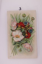 1909 Divided Back Butterfly Flowers Postcard Posted Amsterdam CA