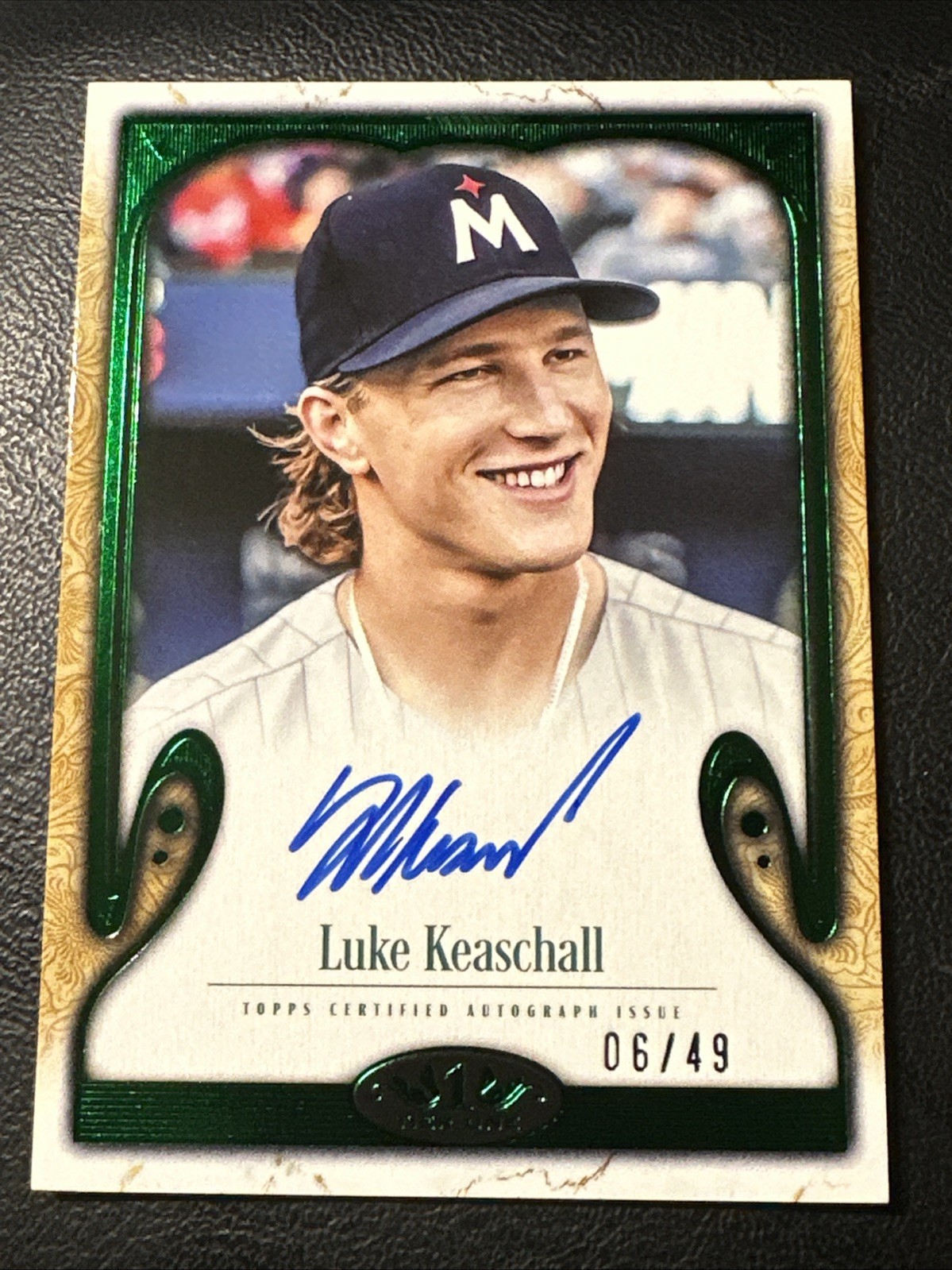 2026 Topps Tier One - Luke Keaschall - RC Tier One Shots Green Foil Auto /49