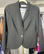 Calvin Klein Women's Blazer Jacket Size 10P Black Career Professional