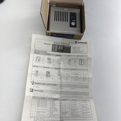 NIB - Aiphone IC-JA Flush Mount Door Station   Stainless Steel Cover
