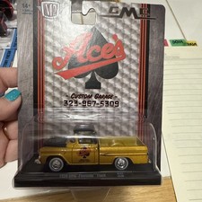 M2 Machines 1/64 1959 GMC Fleetside Truck Ace's Garage Gold