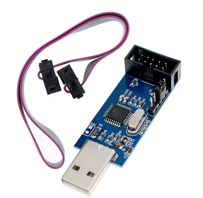 USB ISP USBASP AVR Programmer Adapter mit 10 Pin Kabel auf 6 Pin Arduino - Bild 3 von 4