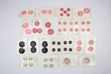 Le Chic Buttons Lot of x21 Vintage Cards Japan Holland Rose Pink Black Gold