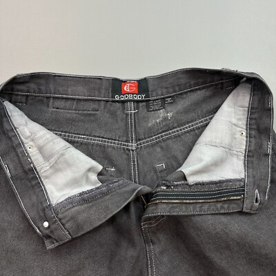 GOD ONLY KNOWS DENIM PANTS Sサイズ Vintage Godbody Jeans Mens 38x32 36x30 Gray Baggy Carpenter