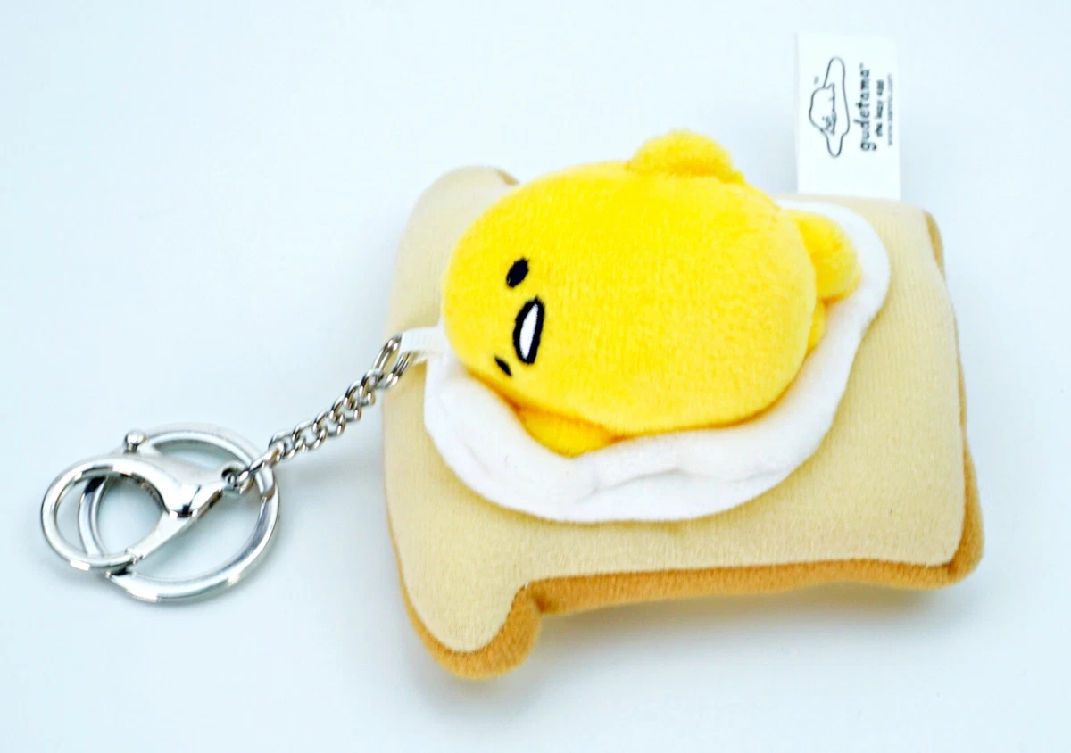 Sanrio Gudetama The Lazy Egg Keychain Keyring Clip on Plush Key Chain Backpack