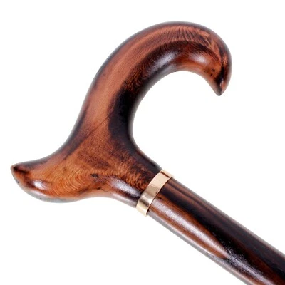 AR Gents Handcrafted Derby Handle Wooden Walking Stick Cane Mens Ladies 37" UK