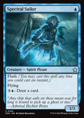 MTG Foundations U Spectral Sailor #0164 PLAYSET 4X X4