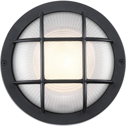 Westinghouse 6113900 8" Round LED Outdoor Wall Sconce, Textured Black Finish - Bild 2 von 4