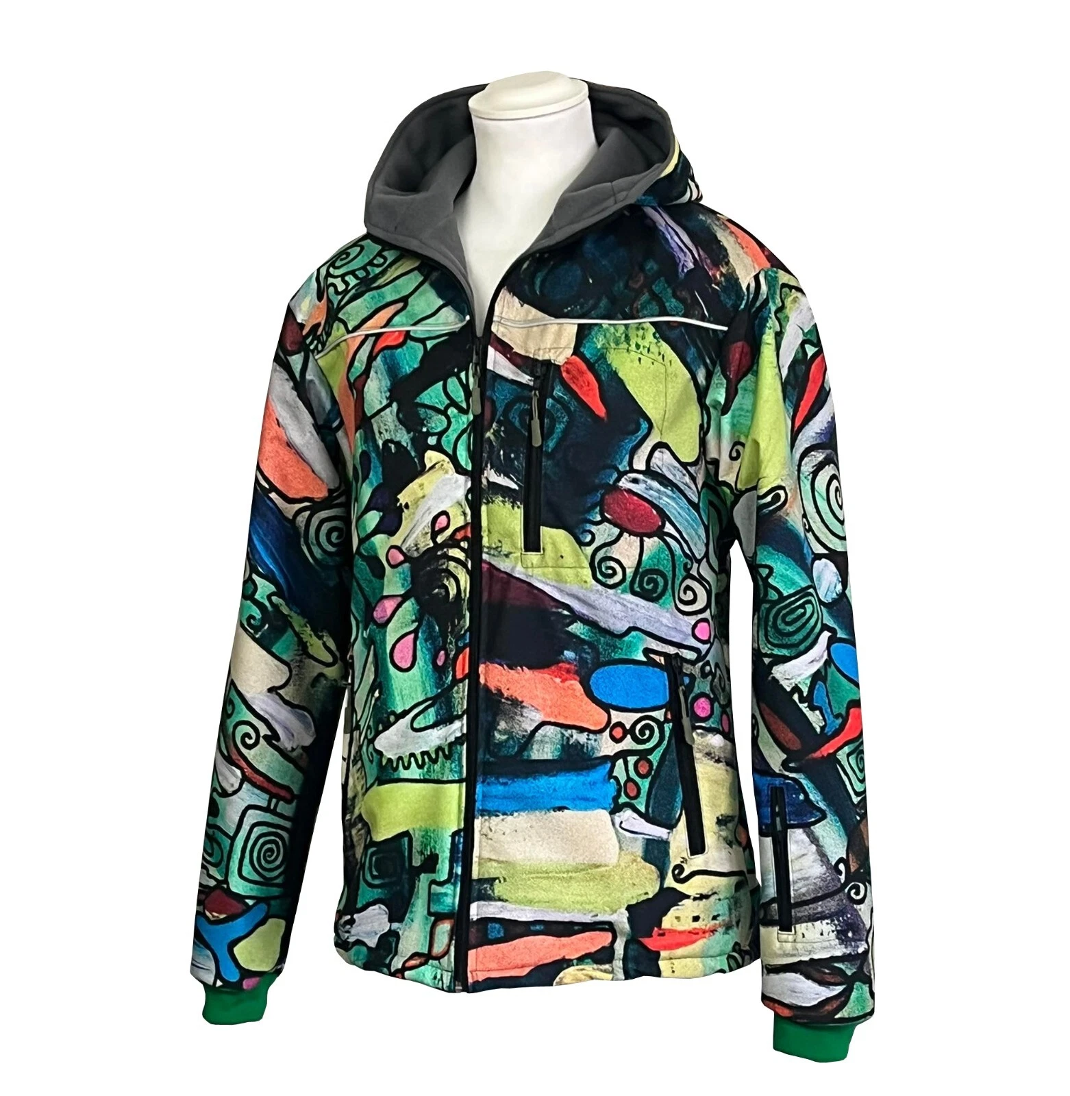 WINTER - LEMINX - ZOOM - Softshell Abstract Trippy ART pattern Sport jacket Ski