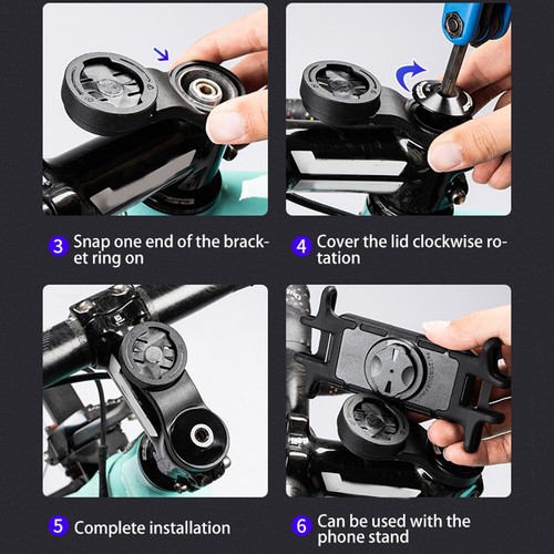 Bike Computer Mount Rotatable Cycling Computer Extended Mount for Garmin - Bild 6 von 8