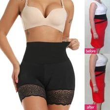 Womens Tummy Control Panties Body Shaper Lace Knicker High Waist Safety Shorts
