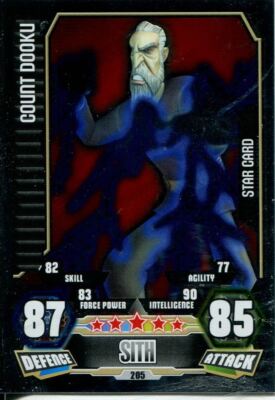Star Wars Force Attax Serie 3 Karten #205 Count Dooku